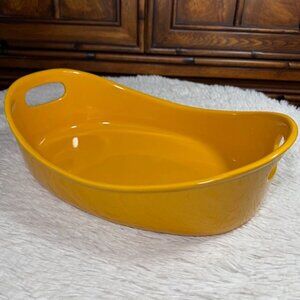 NWOT Rachael Ray Yellow 3qt Oval Handled Baking Dish